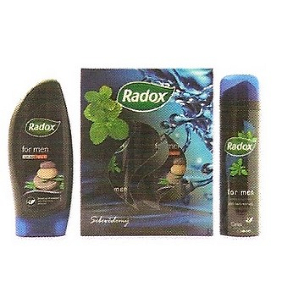 Radox Confident Duschgel 250 ml + Antitranspirant Spray 150 ml, für Männer Kosmetikset