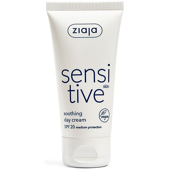 Ziaja Sensitive Skin SPF 20 beruhigende Tagescreme zur Reduzierung von Hautirritationen 50 ml