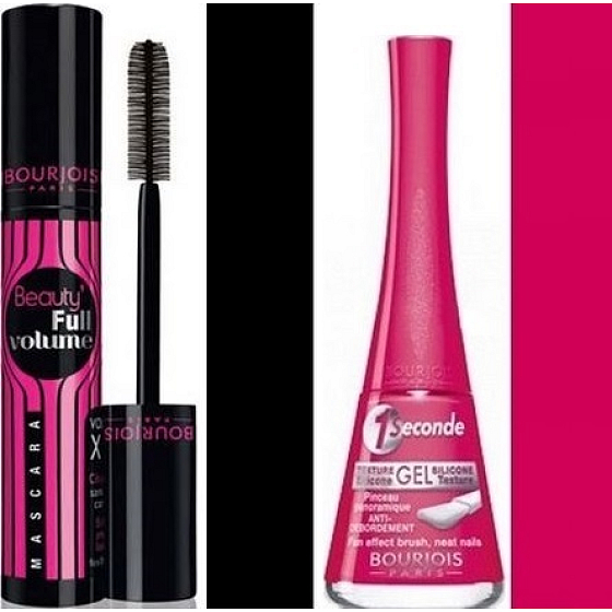 Bourjois Beauty Full Volume Mascara 01 Schwarz 9 ml + Bourjois 1 Seconde Gloss Nagellack 07 Fuchsia Bucolique 9 ml