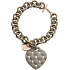 Hoppla! Objekte Matelassé Pearl Armband Armband OPSBR-182 braun-grau