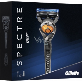 Gillette Fusion ProGlide Flexball Silver Rasierer + Ersatzkopf 2 Stück + Fusion feuchtigkeitsspendendes Rasiergel 75 ml, Kosmetikset für Männer