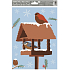 Fensterfolie ohne Leimvögel Winter Feeder 30 x 20 cm