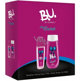 BU My Secret parfümiertes Deodorantglas für Frauen 75 ml + Duschgel 250 ml, Kosmetikset