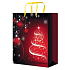Anděl Geschenkpapiertüte 45,5 x 33 x 10,5 cm rot, Flasche, Sternchen XL