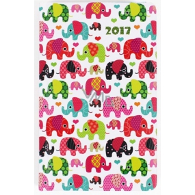 Albi Pocket Diary wöchentliche Elefanten 9,5 cm × 15,5 cm × 1,1 cm
