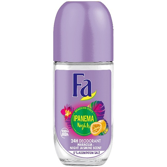 Fa Brazilian Vibes Ipanema Nights Ball Antitranspirant Deodorant Roll-On für Frauen 50 ml