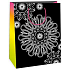 Ditipo Geschenk Papiertüte zum Malen 22 x 10 x 29 cm schwarz, Mandala Kreativ 40