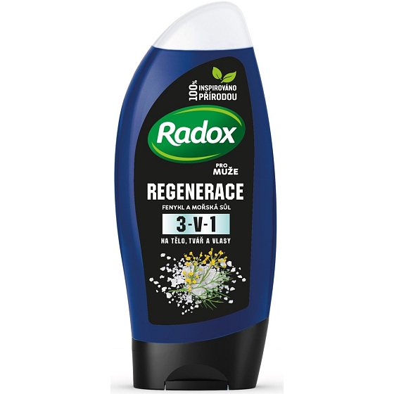 Radox Men Regeneration 3in1 Duschgel für Körper, Haare und Gesicht für Männer 250 ml
