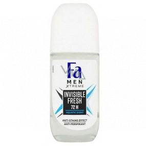 Fa Men Xtreme Unsichtbarer frischer aquatischer Duft 72h Ball Antitranspirant Deodorant Roll-On für Männer 50 ml