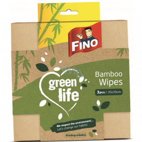 Fino Green Life Stoff Stoff Bambus multifunktional 35 x 35 cm 3 Stück