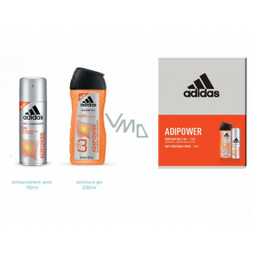 Adidas Adipower Antitranspirant Deodorant Spray für Männer 150 ml + Duschgel 250 ml, Kosmetikset