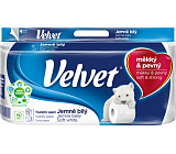Velvet Soft White 3-lagiger Toilettenpapier, 8 Rollen, 18,3 m Rolle