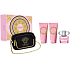 Versace Bright Crystal Eau de Toilette 90 ml + Körperlotion 100 ml + Duschgel 100 ml + Handtasche, Geschenkset für Frauen