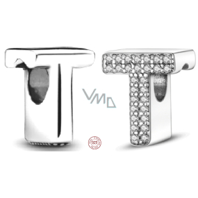 Charme Sterling Silber 925 Alphabet Buchstabe T, Perle für Armband Charme Sterling Silber 925 Alphabet Buchstabe T, Perle für Armband