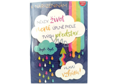 Albi Spielkarte zum Geburtstag Regenbogen mit Wolken Ben Cristovao - Sweet Chilli 14,8 x 21 cm