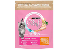 Purina One Junior granule pro kočky s kuřecím a celozrnými obilovinami, 800 g
