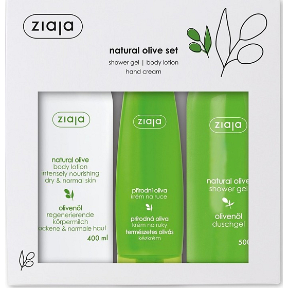 Ziaja Oliva Duschgel 500 ml + Körperlotion 400 ml + Handcreme 80 ml, Kosmetikset