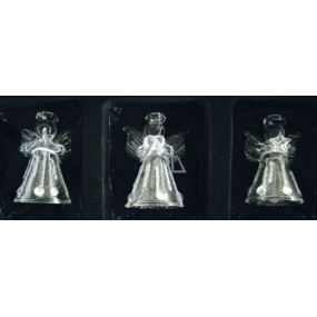 Engel aus Glas Set mit 3 Tropfen und Steinen 4,5 cm