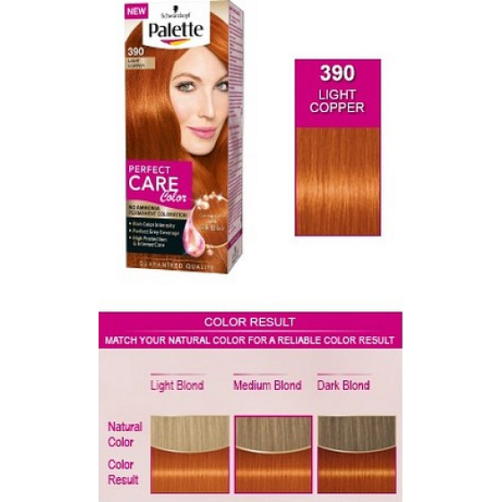 Schwarzkopf Palette Perfect Color Care Haarfarbe 390 Helles Kupfer