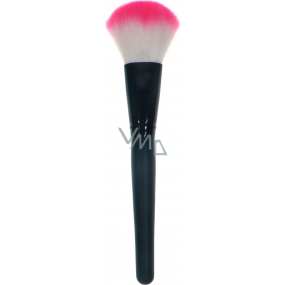 Kosmetikpinsel mit synthetischen Borsten für Puder schwarz mit weißer und rosa Spitze 30350 19 cm