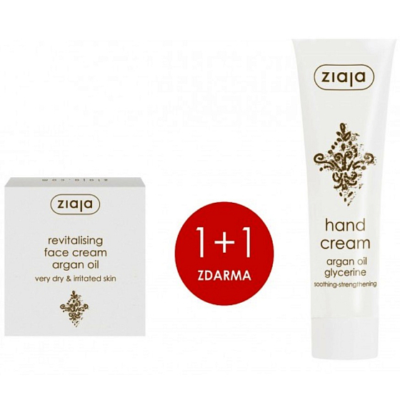 Ziaja Arganöl beruhigende und weichmachende Hautcreme 50 ml + Arganöl Handcreme 100 ml, Duopack