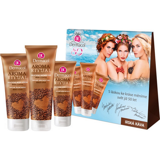 Dermacol Aroma Ritual Irish Coffee Berauschendes Duschgel 250 ml + Körperlotion 200 ml + Handcreme 100 ml, Kosmetikset