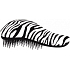 Paves Detangler Brush zum einfachen Kämmen von Haaren, gestromt weiß-schwarz 18,5 cm