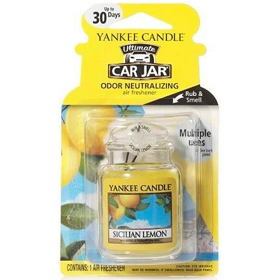 Yankee Candle Sicilian Lemon - Sizilianisches Zitronengel duftendes Autoetikett 30 g