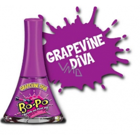 Bo-Po Nagellack Peeling dunkel Dunkelviolett mit dem Duft von Grapevine Diva für Kinder 5,5 ml