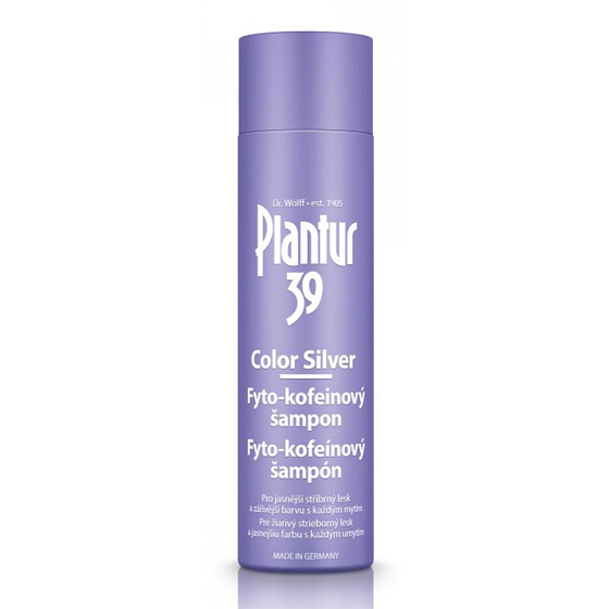 Plantur 39 Color Silver Phyto-Koffein-Shampoo Silberglanz und strahlendere Farbe gegen Haarausfall 250 ml