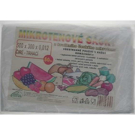 Drücken Sie Microtene-Beutel 50 x 30 cm, reißen Sie 50 Stück durch