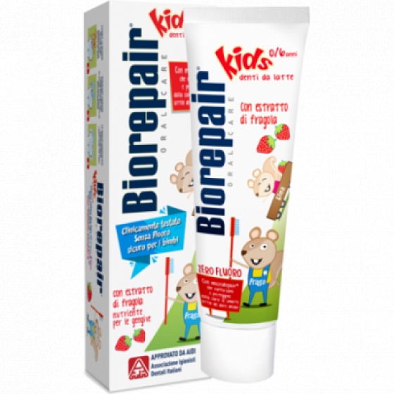 Biorepair Kids Zahnpasta mit Erdbeergeschmack für Kinder von 0-6 Jahren 50 ml