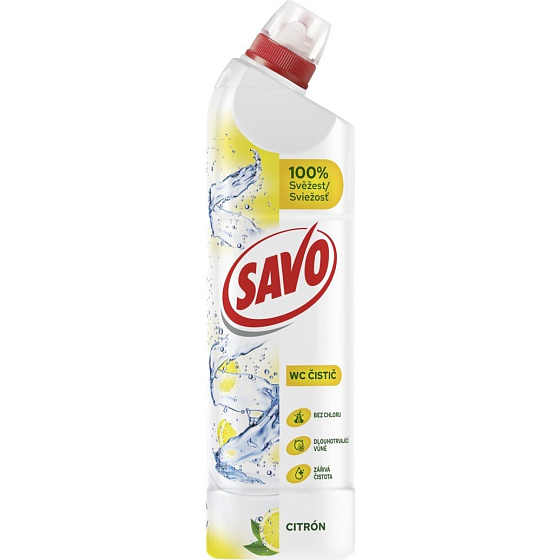 Savo Toilettenreiniger Citron flüssiger Toilettenreiniger und Desinfektionsmittel 750 ml