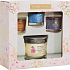 Yankee Candle Sakura Blossom Festival Duftkerze kleines Glas 121 g + Amber & Sandelholz Duftvotivkerze 37 g, Black Tea & Lemon Duftvotivkerze 37 g + Ocean Air Duftvotivkerze 37 g, Geschenkset