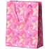 Emocio Geschenkpapier Tasche 18 x 23 cm Weihnachtsstern rosa