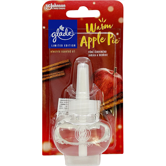 Glade Warm Apple Pie mit dem Duft von rotem Apfel und Zimt flüssige Nachfüllung für elektrische Lufterfrischer 20 ml