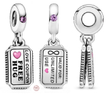 Charms Sterling Silber 925 Love Coupon Set, Liebesarmband Anhänger