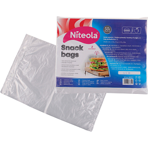 Niteola Snackbeutel, HDPE, 25 × 35 cm, Dicke 12 µ, klar, 50 Stück