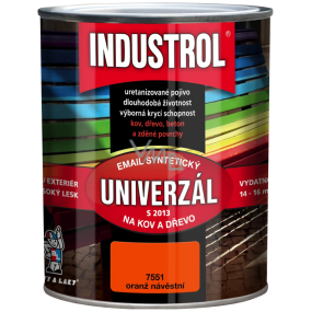 Industrol S2013 Univerzál lesk vrchní barva na kov a dřevo 7551 Oranžová 0,75 l Industrol S2013 Univerzál lesk vrchní barva na kov a dřevo 7551 Oranžová 0,75 l
