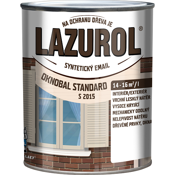 LAZUROL Oknobal Standard Farbe für Fenster S2015, weiß, 600 ml