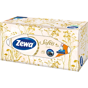 Zewa Softis Style Box 4-lagige Papiertaschentücher, 80 Stk