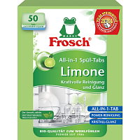 Frosch Eko All-in-1 Zitrone Geschirrspültabs, 50 Stk