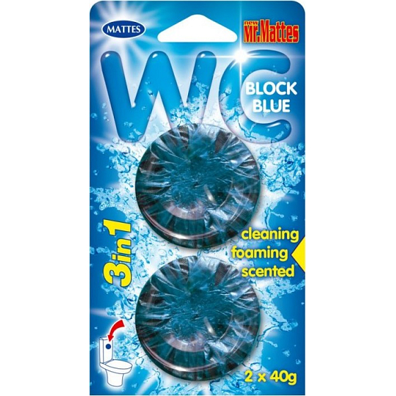Herr Mattes 3in1 Blue WC-Block blau 2 x 45 g