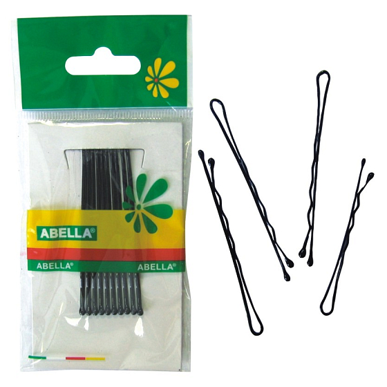 Abella Haarnadel schwarz mittel 6 cm 10 Stück