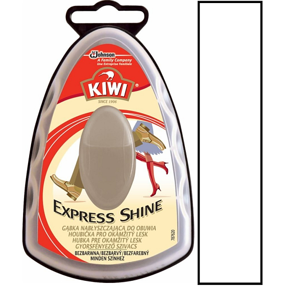 Kiwi Express Shine Farbloser Schwamm für Schuhe für sofortigen Glanz 7 ml