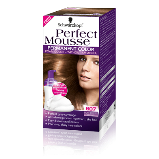 Perfect Mousse Permanent Color Haarfarbe 607 Hellbronzebraun