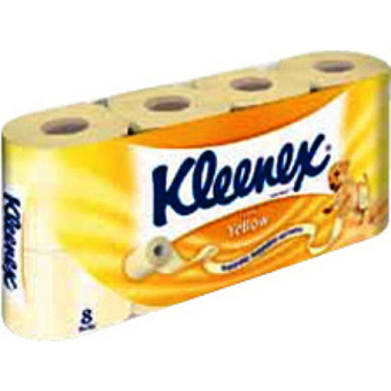 Kleenex Yellow Toilettenpapier 2-lagig 8 Rollen gelb 180 Schnipsel