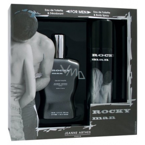 Jeanne Arthes Rocky Man Eau de Toilette 100 ml + Deodorant Spray 200 ml, Geschenkset