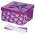 Angel Folding Geschenkbox mit Band ganzjährig lila 22 x 22 x 13 cm