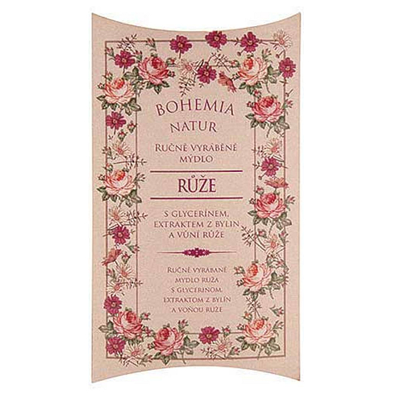 Bohemia Gifts Rose mit Glycerin und Kräuterextrakt handgefertigte Toilettenseife in Pappschachtel 100 g